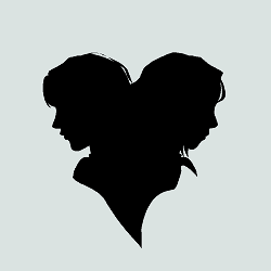 A heart shaped silhouette 