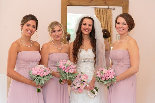 Bridesmaids in pink