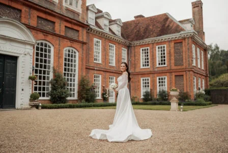 Demi's wedding dress at Gosfield Hall wedding venue