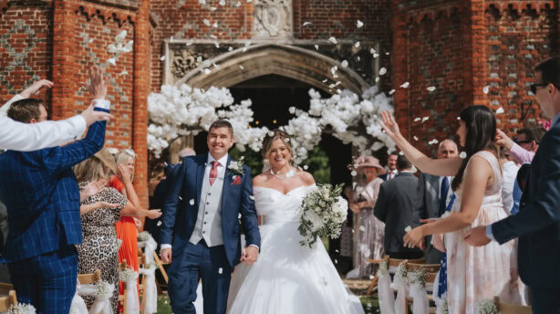 A real wedding at Leez Priory