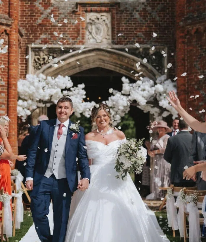 A real wedding at Leez Priory