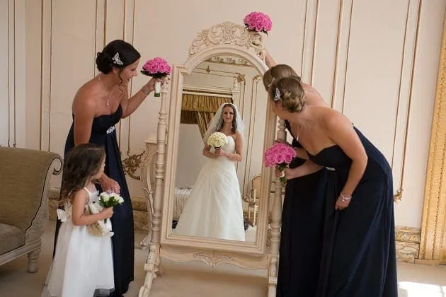 Black bridesmaids dresses Bridesmaids in black