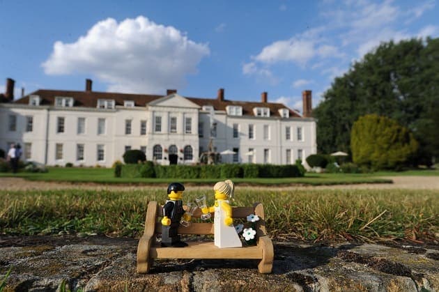 Lego bride and groom getting married