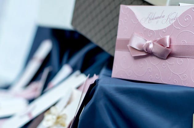 Envelope containing wedding invite