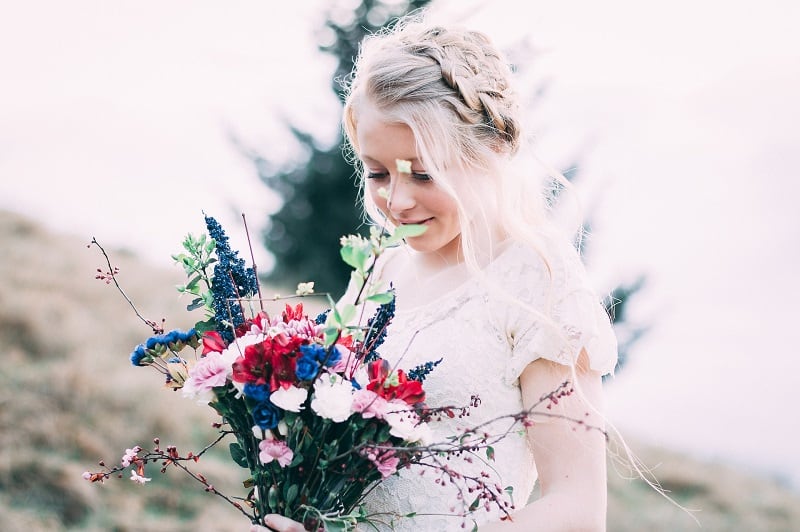 Bride with bouquet